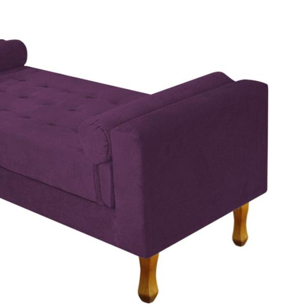 Imagem de Recamier Félix Solteiro 100cm Suede Roxo - ADJ Decor