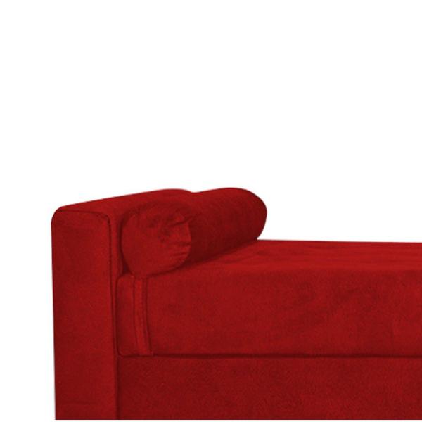 Imagem de Recamier Félix Solteiro 120cm Suede Vermelho - ADJ Decor