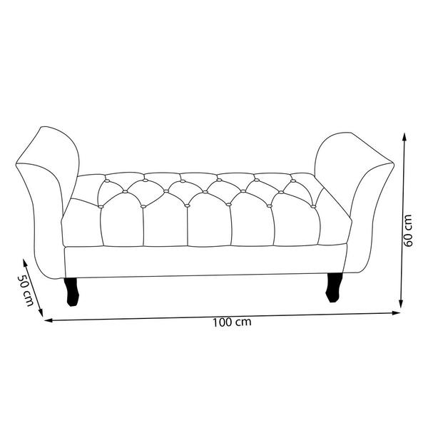 Imagem de Recamier Grecia Decorativa 100cm Suede Azul Turquesa - Montanaris Decor