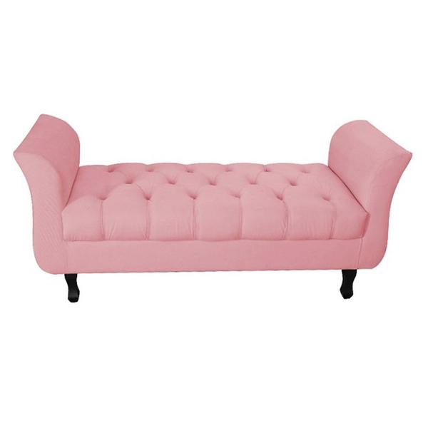 Imagem de Recamier Grecia Decorativa 160cm Suede Rosa - Montanaris Decor