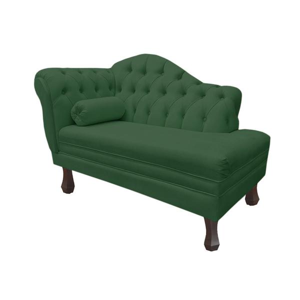 Imagem de Recamier Sofá Direito Larissa 120cm Sala Suede Verde - INCASA DECOR