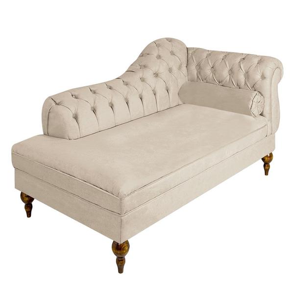 Imagem de Recamier Sofá Divã Chaise Chesterfield Para Salas de Noiva Studio Recepção Decoração Cancun