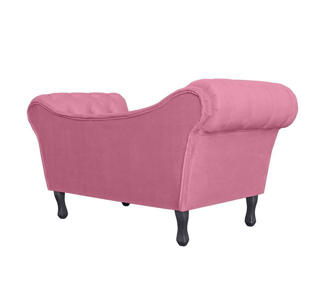 Imagem de Recamier Sofá Estofado Para Sala de Estar Londres 160 Suede Rosa Barbie DL Decor