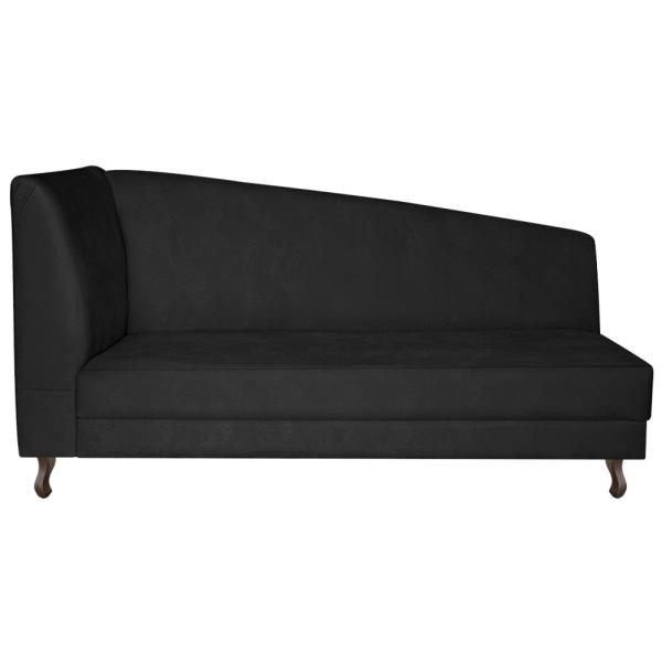 Imagem de Recamier Valéria 140cm Lado Direito Suede Preto - Amarena Móveis