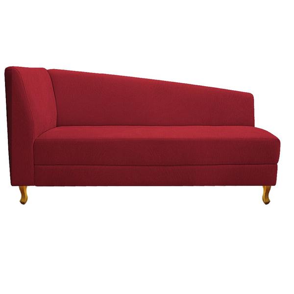 Imagem de Recamier Valéria 140cm Lado Direito Suede Vermelho - ADJ Decor