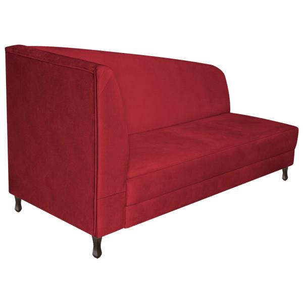 Imagem de Recamier Valéria 140cm Lado Direito Suede Vermelho - Amarena Móveis