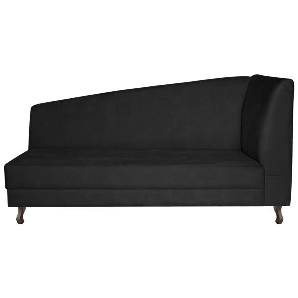 Imagem de Recamier Valéria 140cm Lado Esquerdo Suede Preto - Amarena Móveis