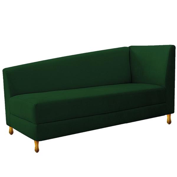 Imagem de Recamier Valéria 140cm Lado Esquerdo Suede Verde - Doce Sonho Móveis