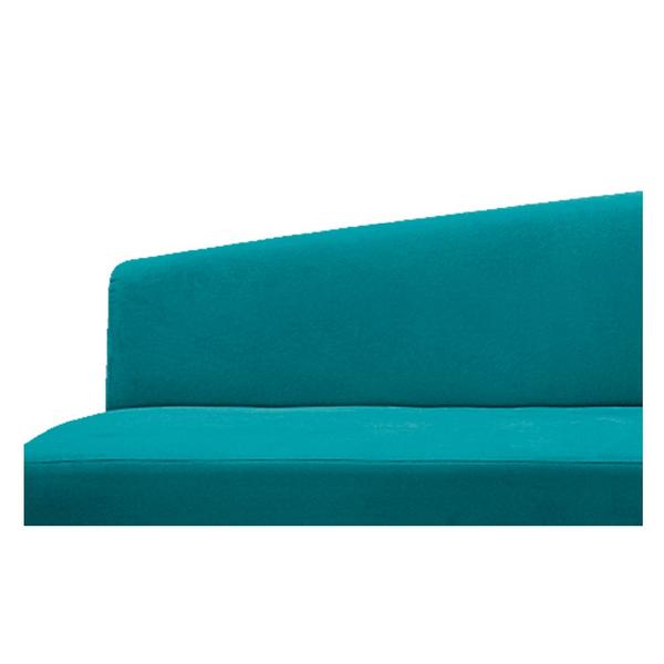 Imagem de Recamier Valéria 160cm Lado Esquerdo Suede Azul Turquesa - Doce Sonho Móveis