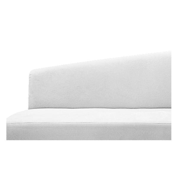 Imagem de Recamier Valéria 160cm Lado Esquerdo Suede Branco - ADJ Decor