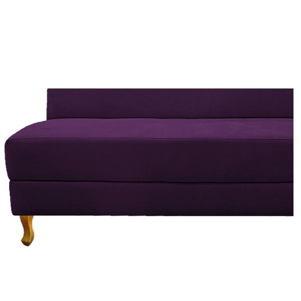 Imagem de Recamier Valéria 160cm Lado Esquerdo Suede Roxo - Doce Sonho Móveis