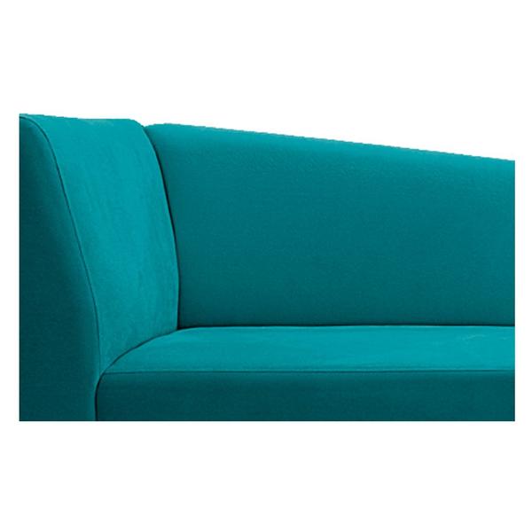 Imagem de Recamier Valéria 185cm Lado Direito Suede Azul Turquesa - ADJ Decor