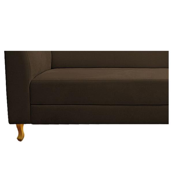 Imagem de Recamier Valéria 185cm Lado Direito Suede Marrom - Amarena Móveis