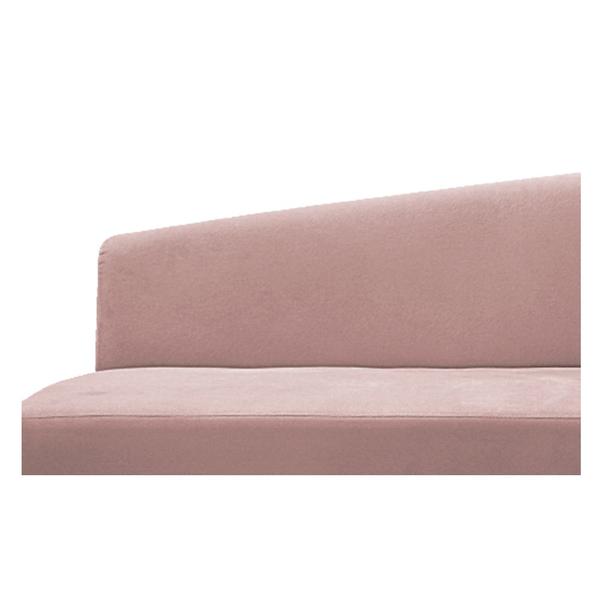 Imagem de Recamier Valéria 185cm Lado Esquerdo Suede Rosê - Amarena Móveis