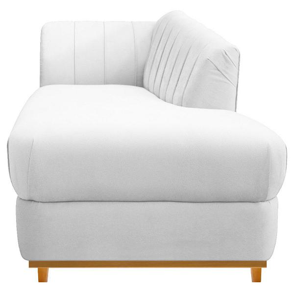 Imagem de Recamier Vanessa 140cm Lado Direito Suede Branco - Amarena Móveis