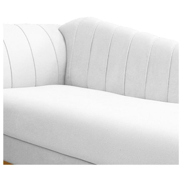 Imagem de Recamier Vanessa 140cm Lado Direito Suede Branco - Amarena Móveis