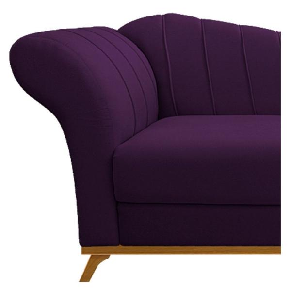 Imagem de Recamier Vanessa 140cm Lado Direito Suede Roxo - Amarena Móveis