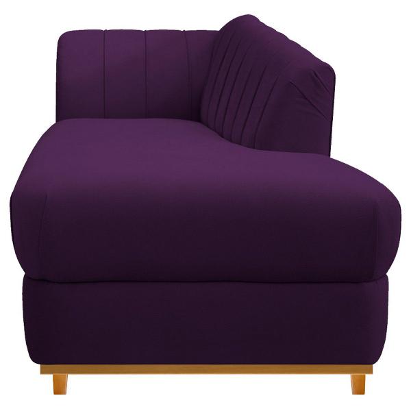 Imagem de Recamier Vanessa 140cm Lado Direito Suede Roxo - Amarena Móveis