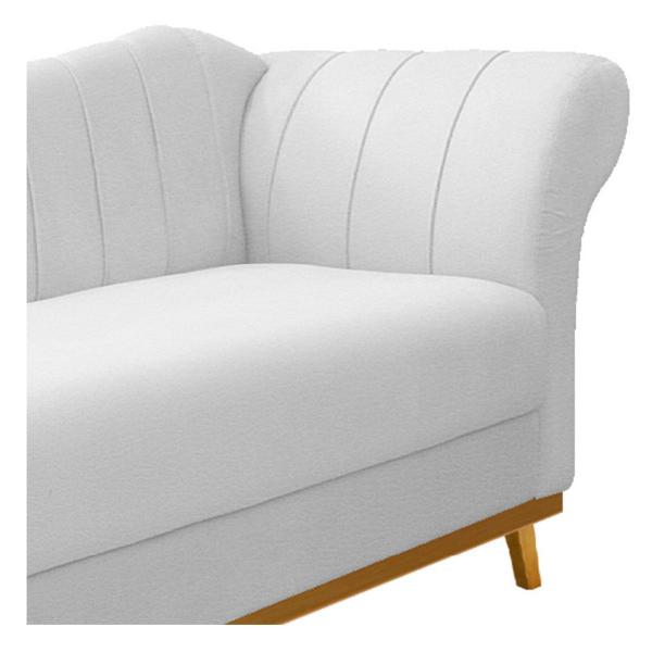 Imagem de Recamier Vanessa 140cm Lado Esquerdo Corano Branco - ADJ Decor