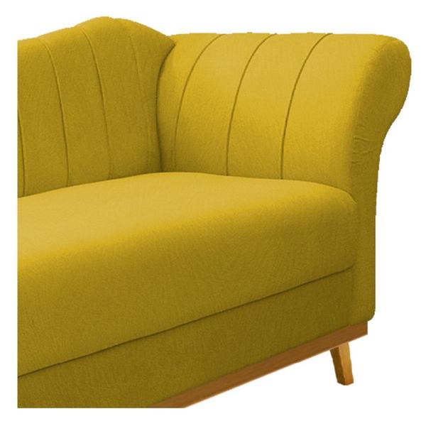 Imagem de Recamier Vanessa 140cm Lado Esquerdo Suede Amarelo - Amarena Móveis