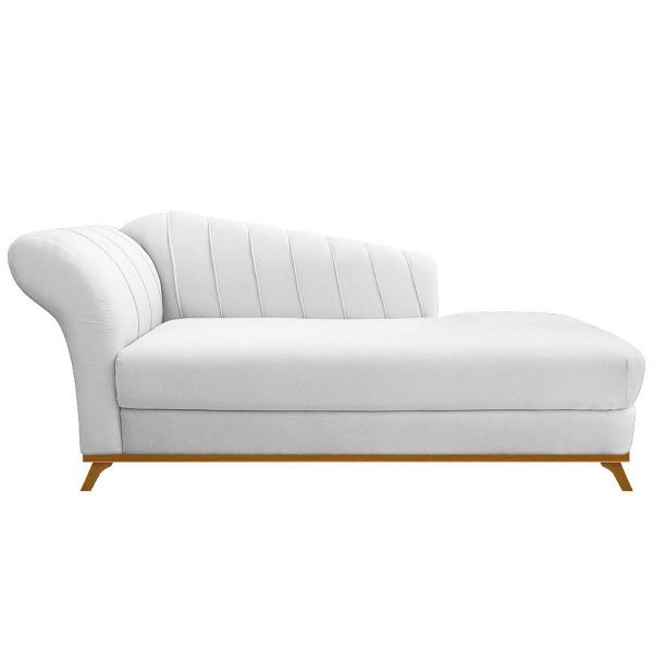 Imagem de Recamier Vanessa 160cm Lado Direito Suede Branco - Amarena Móveis