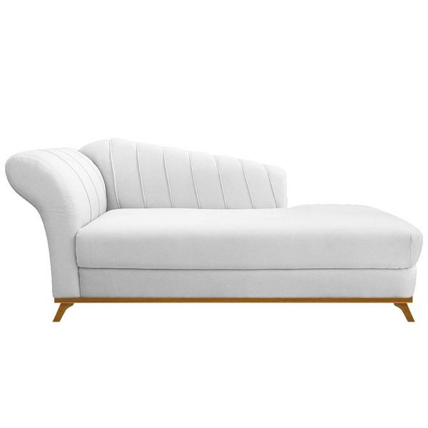 Imagem de Recamier Vanessa 185cm Lado Direito Suede Branco - Amarena Móveis