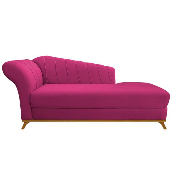 Imagem de Recamier Vanessa 185cm Lado Direito Suede Pink - Doce Sonho Móveis