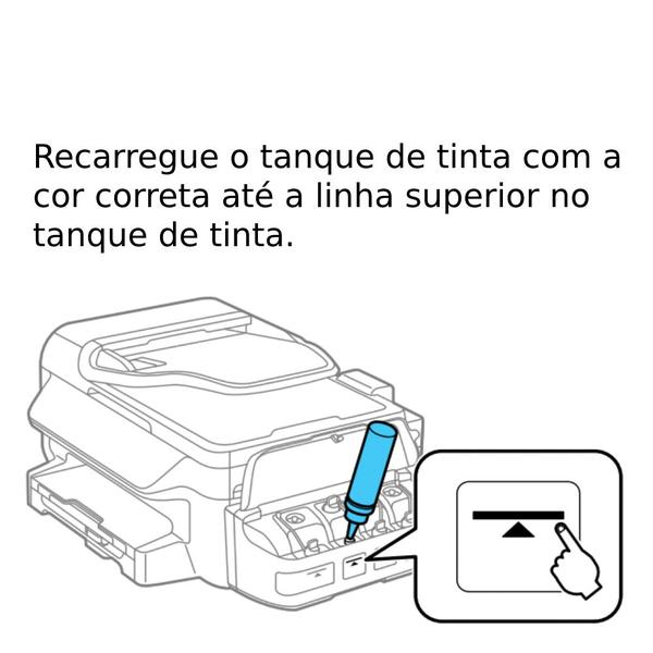 Imagem de Recarga De Tinta 1L Preto Compatível Para Deskjet xp401 xp101 544 504 664 673