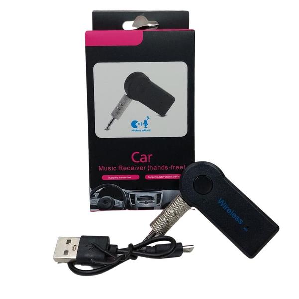 Imagem de Receptor Bluetooth Adaptador Áudio p2 som carro aux  CAR -  40038-031  Bluetooth carro