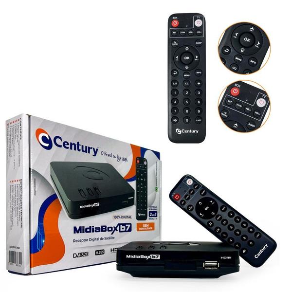 Receptor Century Midiabox B7 Homologado Anatel Sinal 5g Ku Receptor Century Midiabox B7 Homologado Anatel Sinal 5g Ku