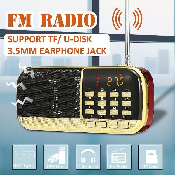 Imagem de Receptor de rádio Wokex B871 3W FM com cartão de memória TF USB 3,5 mm