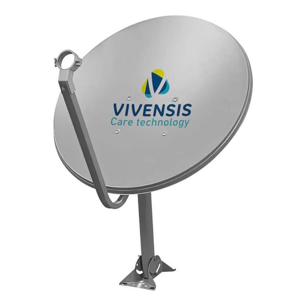 Imagem de Receptor de TV Digital Vx10 Vivensis + Mini Antena Parabólica 60cm