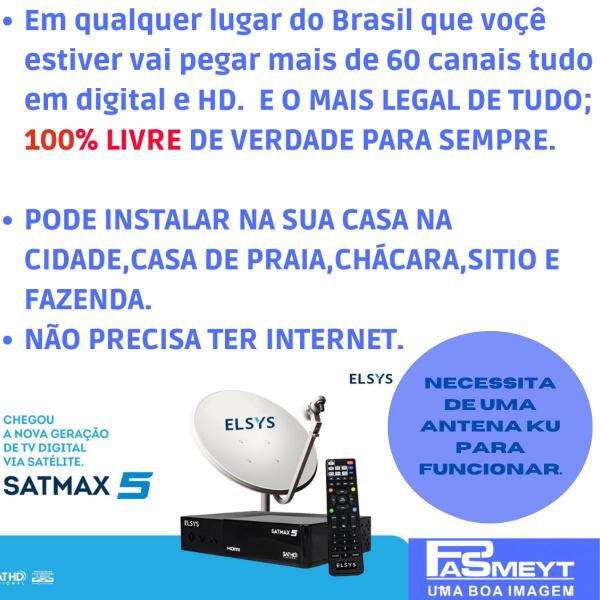 Imagem de Receptor Digital Satmax 5 com Sathregional Para Antena Parabólica