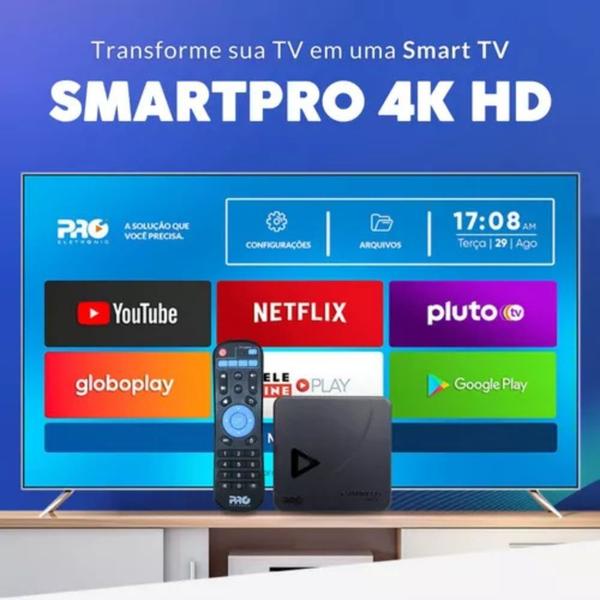 Imagem de Receptor  Proeletronic Smart Android 4k 2gb Full Hd