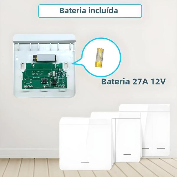 Imagem de Receptor RF 433MHz para Interruptor de Luz Sem Fio - Controle Remoto 1/2/3 Gangues