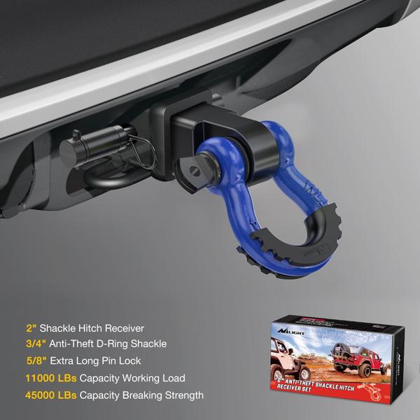 Imagem de Receptor Shackle Hitch Nilight Breaking de 2 polegadas 20.412 kg