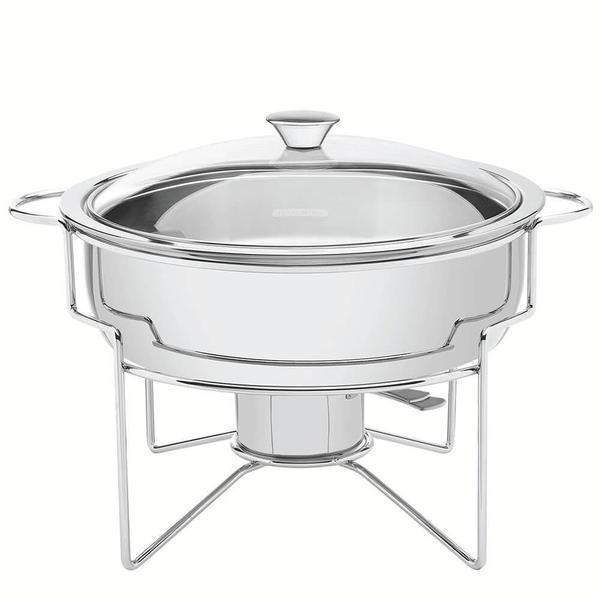 Rechaud Banho-Maria Tramontina em Aço Inox 4,3 Litros com Fogareiro 61041200 Imagem de Rechaud Banho-Maria Tramontina em Aço Inox 4,3 Litros com Fogareiro 61041200