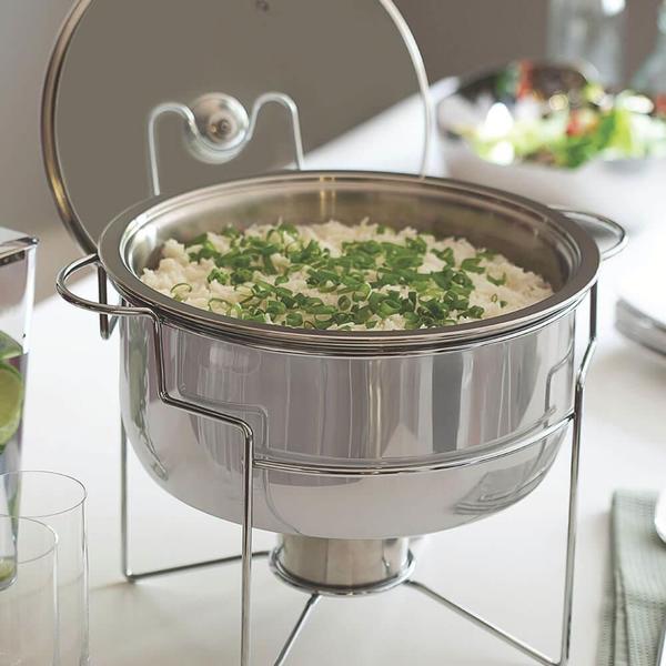 Rechaud Banho-Maria Tramontina em Aço Inox 4,3 Litros com Fogareiro 61041200 Imagem de Rechaud Banho-Maria Tramontina em Aço Inox 4,3 Litros com Fogareiro 61041200