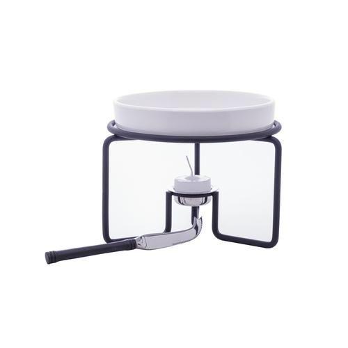 Rechaud de aco inox preto fosco p/queijo c/faca brie wolff Imagem de Rechaud de aco inox preto fosco p/queijo c/faca brie wolff