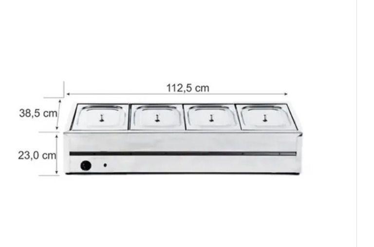 Imagem de Rechaud De Mesa 4 Cubas Quente Gn1/2 Ibet 127v