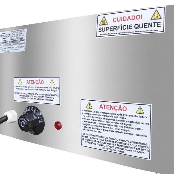 Rechaud Elétrico Inox 3 Cubas Spolu 220V SPL-503 Imagem de Rechaud Elétrico Inox 3 Cubas Spolu 220V SPL-503