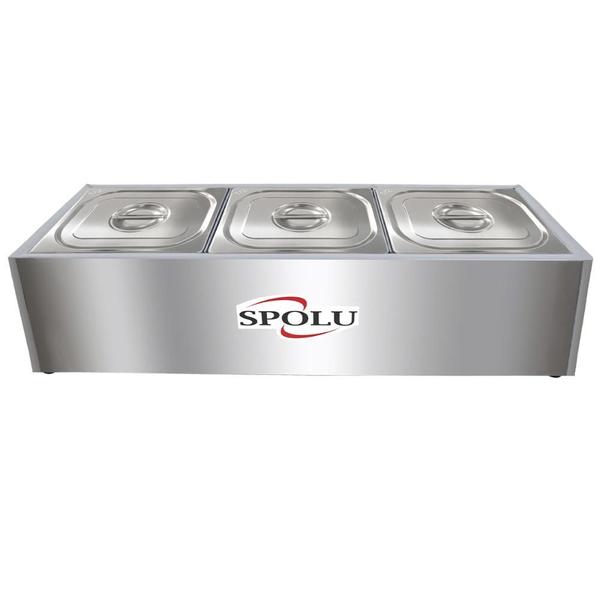 Rechaud Elétrico Inox 3 Cubas Spolu 220V SPL-503 Imagem de Rechaud Elétrico Inox 3 Cubas Spolu 220V SPL-503