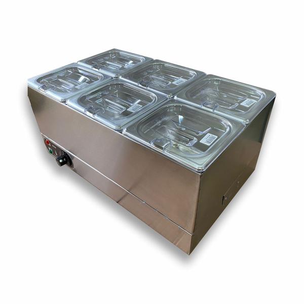 Imagem de Rechaud Termico 6 Cubas 1/6 Inox 110v 220v Zepper ZPRC06E