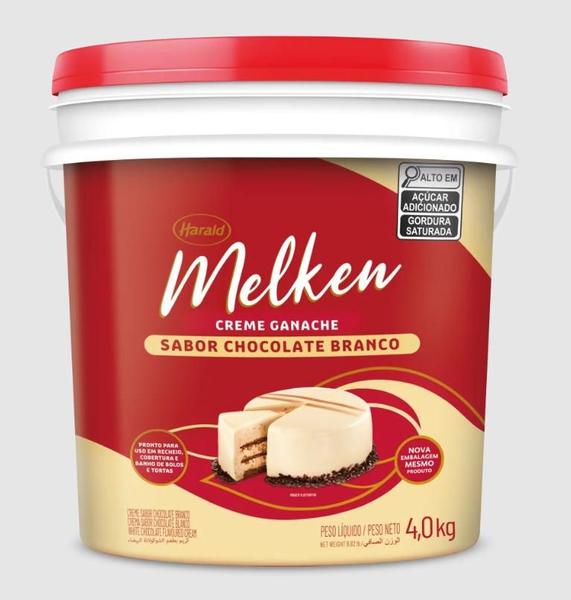 Imagem de Recheio Creme Ganache Chocolate Branco Melken Harald 4 Kg