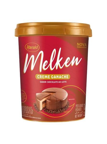 Recheio Pronto Creme Ganache Chocolate Ao Leite 1kg Melken - Harald - Melken Imagem de Recheio Pronto Creme Ganache Chocolate Ao Leite 1kg Melken