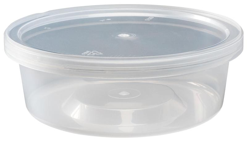 Imagem de Recipiente de armazenamento de alimentos DuraHome Deli 240mL, pacote com 40 tampas