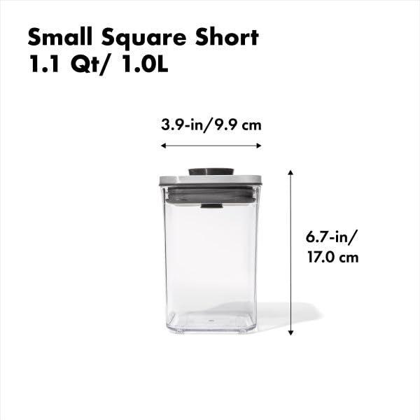 Imagem de Recipiente de armazenamento de alimentos OXO Steel POP Small Square 1.1L