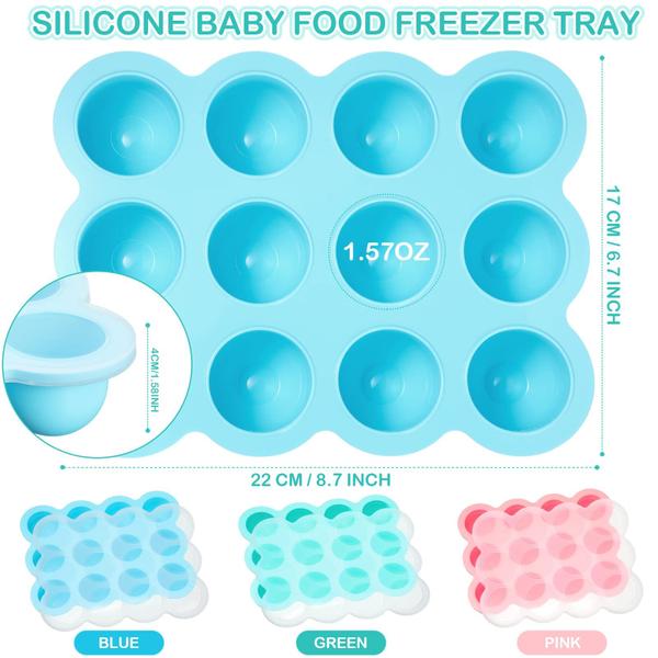 Imagem de Recipiente de armazenamento de alimentos para bebês Potchen 3 Silicone 350mL x3