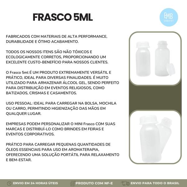 Imagem de Recipiente de Plastico Frasco Com Tampa de Pressao 5ml - 10und