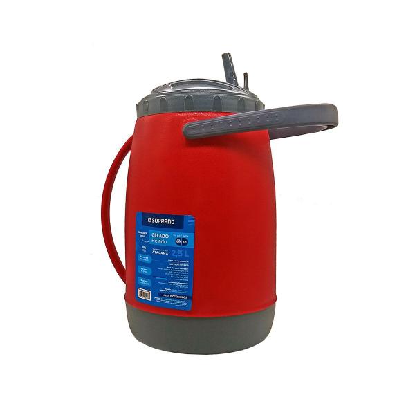 Imagem de Recipiente Isotérmico Garrafa Térmica Suco Agua Tereré 2.5L Soprano com alça